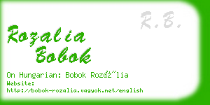 rozalia bobok business card